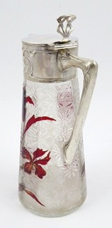 SECESNÍ STŘÍBRNÁ KARAFA - WILHELM BINDER, SCHWÄBISCH GMÜND