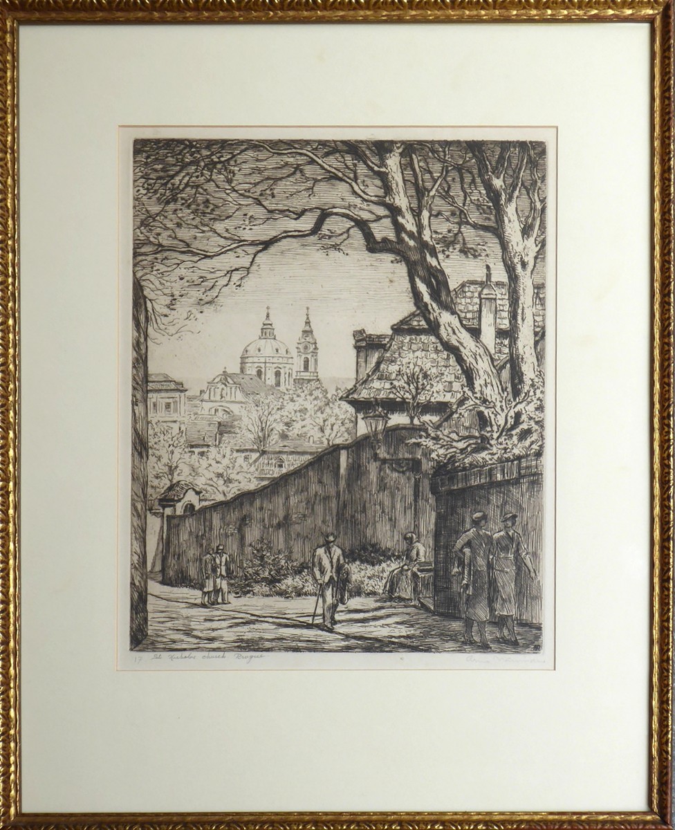 ARNO NAUMAN (1887-1959) - CHRÁM SVATÉHO MIKULÁŠE, PRAHA