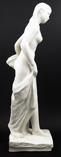 JOSEF VÍTEK (1914-1996) - DÍVKA VYCHÁZEJÍCÍ Z KOUPELE - VYSOKÁ SOCHA
