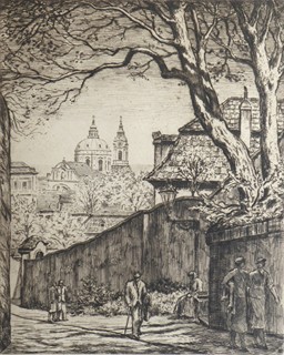 ARNO NAUMAN (1887-1959) - CHRÁM SVATÉHO MIKULÁŠE, PRAHA