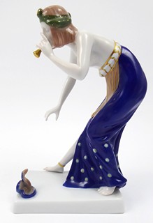 BERTHOLD BOESS (1877-1957) - HADÍ TANEČNICE - ROSENTHAL, ČÍSLO MODELU 442, ROK 1923
