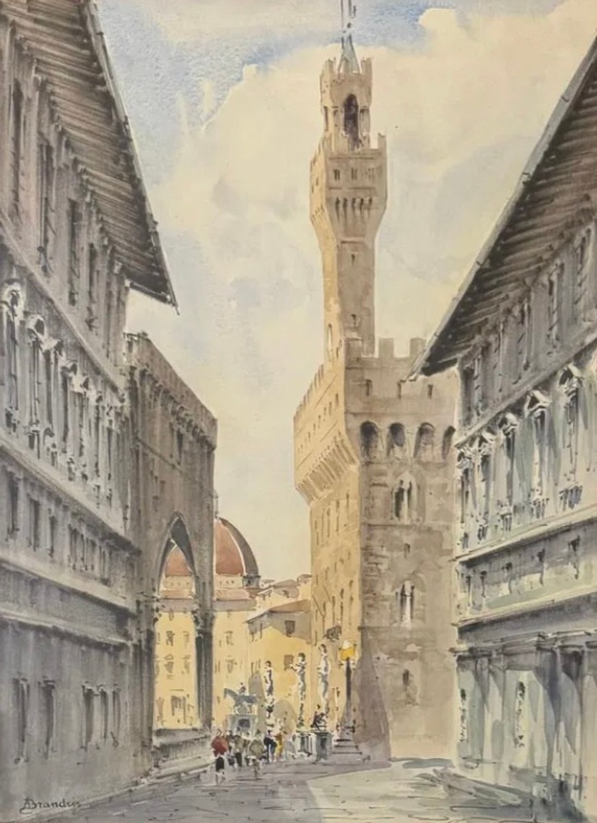 Antonie Brandeisová (1848 - 1926) - Pohled na baziliku San Giorgio Maggiore v Benátkách