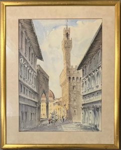 Antonie Brandeisová (1848 - 1926) - Pohled na baziliku San Giorgio Maggiore v Benátkách