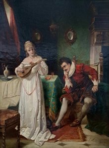 Josef Haier (1816 - 1891) - Lekce hudby - Velký formát