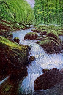 Mikuláš Galanda (1895 - 1938) - Říčka (Krajina s potokem)