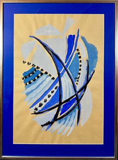 Vladimír Vašíček, 1919 - 2003 - Abstraktní kompozice - modrá