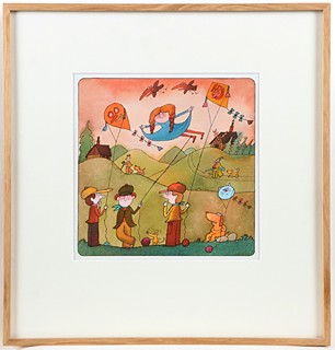 Adolf Born (1930 - 2016) - Říjen – návrh ilustrace pro kalendář