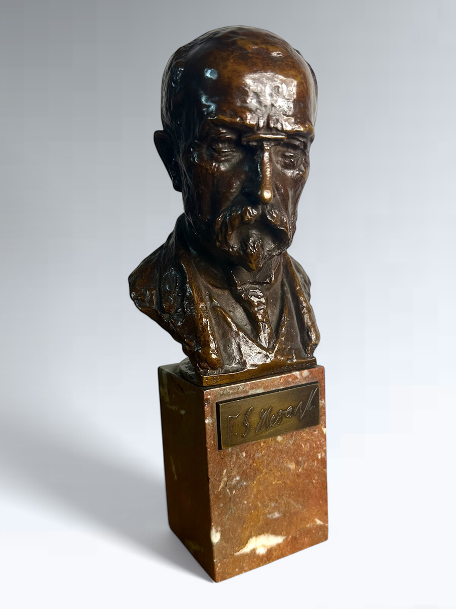 Josef Václav Pekárek (1873 - 1930) - Bronzová busta -  T. G. Masaryk