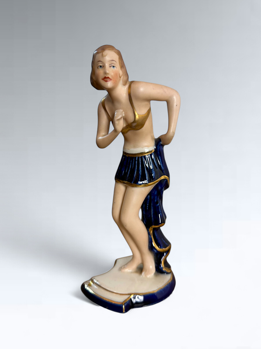 Königová Elly Strobach (1908 - 2002) - Tanečnice v kobaltové modři - Royal Dux