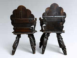 Selský barokní jídelní stůl s křesly