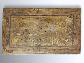 Selský barokní jídelní stůl s křesly