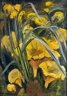 Julie Winterová Mezerová (1893 - 1980) - Houby v trávě