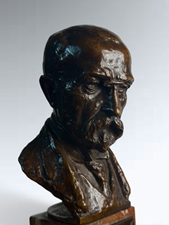 Josef Václav Pekárek (1873 - 1930) - Bronzová busta -  T. G. Masaryk