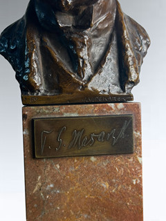 Josef Václav Pekárek (1873 - 1930) - Bronzová busta -  T. G. Masaryk