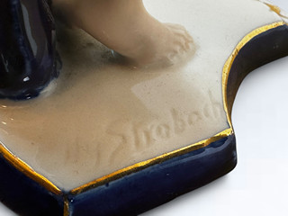 Königová Elly Strobach (1908 - 2002) - Tanečnice v kobaltové modři - Royal Dux