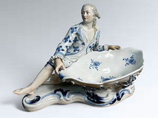 Figurální porcelánová miska - Meissen (Míšeň)