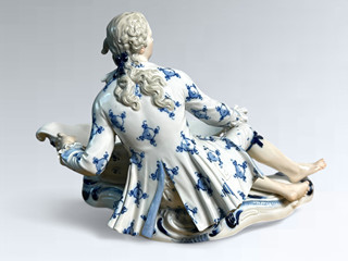 Figurální porcelánová miska - Meissen (Míšeň)