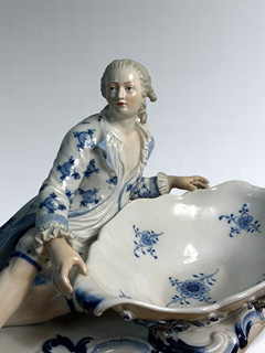 Figurální porcelánová miska - Meissen (Míšeň)