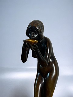 Victor Heinrich Seifert (1870 - 1953) - Akt - Bronzová socha