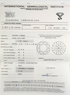 Volný investiční briliant 1,07 ct