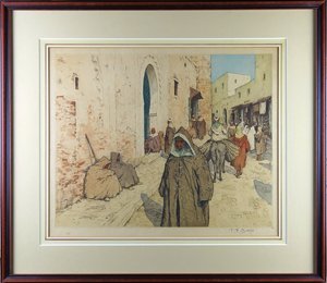 František Tavík Šimon (1877 - 1942) - Arabské krámky v Tangeru