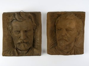 František Bílek (1872 - 1941) - Portréty M. Tyrše a J. Fügnera