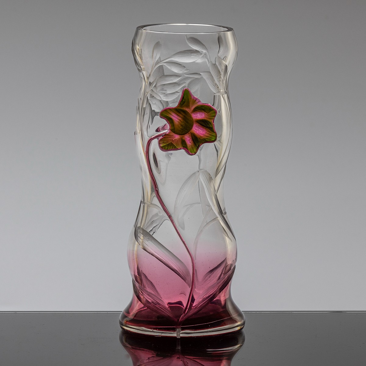 Secesní váza "Lilie" - Moser