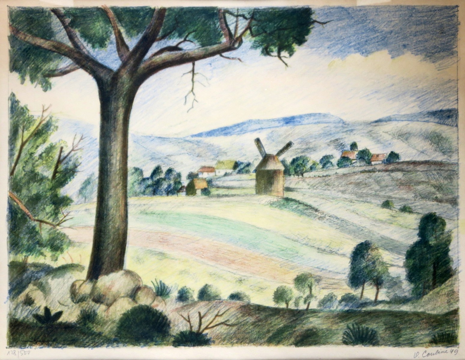 Otakar Kubín (1883 . 1969) - Větrný mlýn v Kořenci