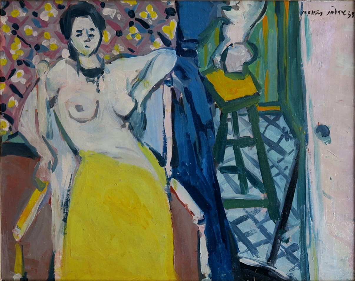 Endre Nemes (1909 - 1985) - Dívčí akt v ateliéru