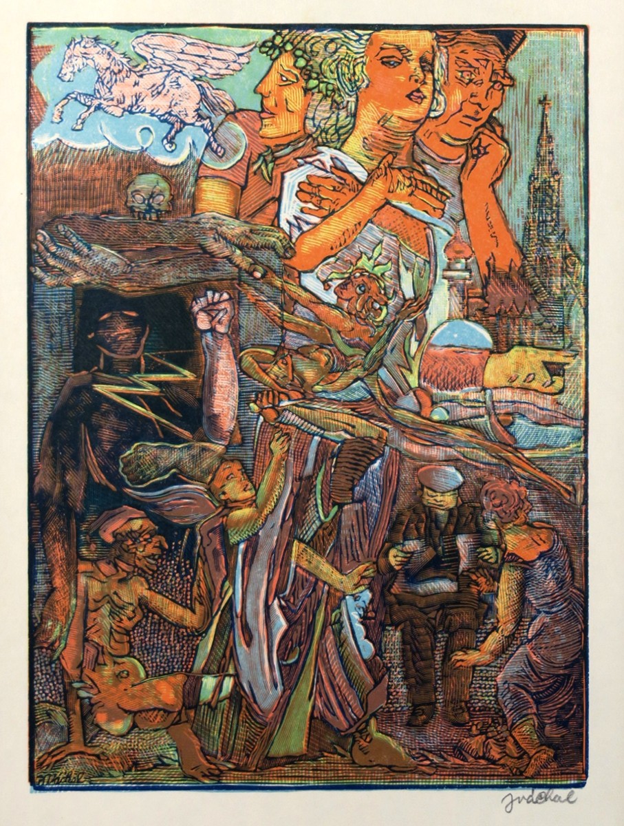 Josef Váchal (1884 - 1969) - "Šílenci" z cyklu Ruce