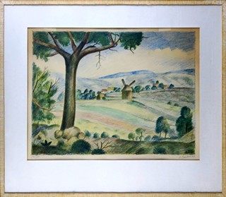 Otakar Kubín (1883 . 1969) - Větrný mlýn v Kořenci