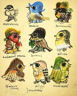 Jan Kudláček (1928 - 2017) - 6 studií dětských ilustrací