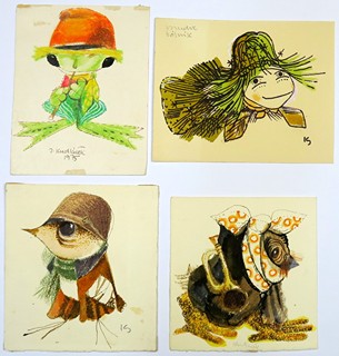 Jan Kudláček (1928 - 2017) - 16 studií dětských ilustrací