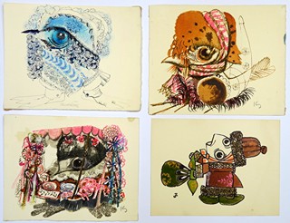 Jan Kudláček (1928 - 2017) - 16 studií dětských ilustrací