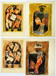 Jan Kudláček (1928 - 2017) - 16 studií dětských ilustrací