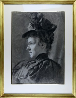 Wilhelm Victor Krausz (1878 -1959) - Secesní portrét dámy