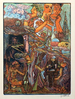 Josef Váchal (1884 - 1969) - "Šílenci" z cyklu Ruce