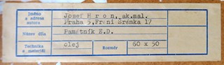 Josef Hron (1915 - 2006) - Památník Emy Destinnové