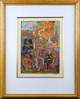 Josef Váchal (1884 - 1969) - "Šílenci" z cyklu Ruce