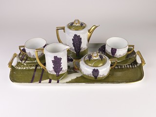 Secesní kávový servis pro 2 osoby