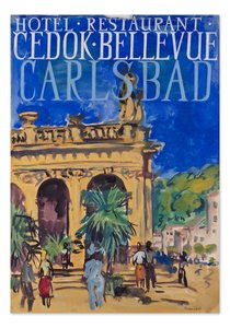 Hotel Bellevue Carlsbad poster design