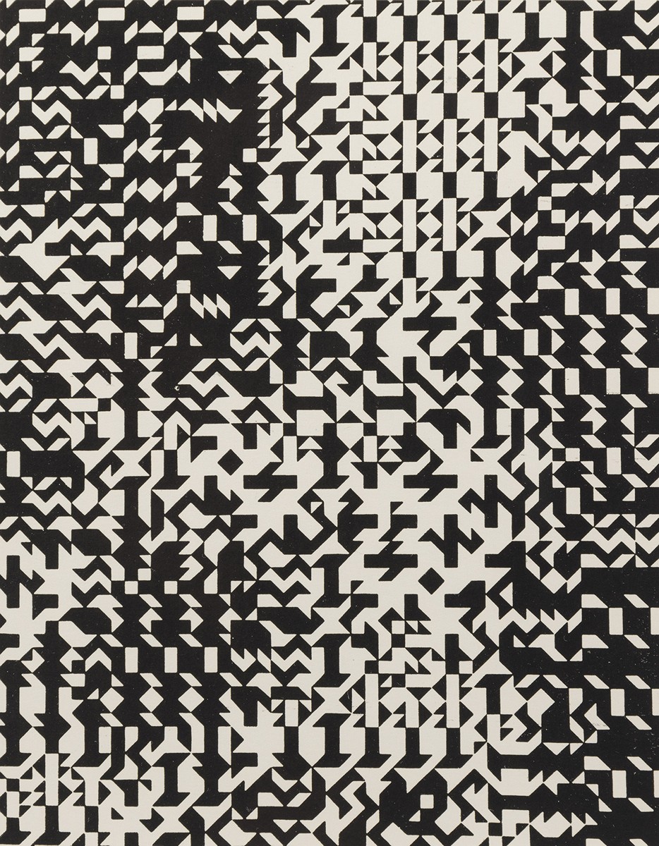 Zdeněk Sýkora (1920 - 2011) - Černo-bílá struktura, 1968