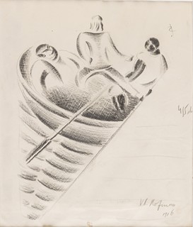 Hofman Vlastislav (1884–1964) - Živý plamen, 1916, ilustrace ke knize bratří Čapků Zářivé hlubiny