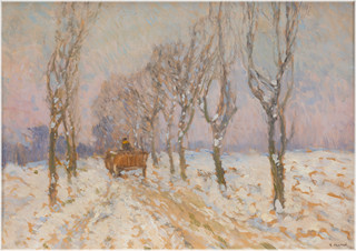 Josef Ullmann (1870 - 1922) - Zima, oráč před večerem