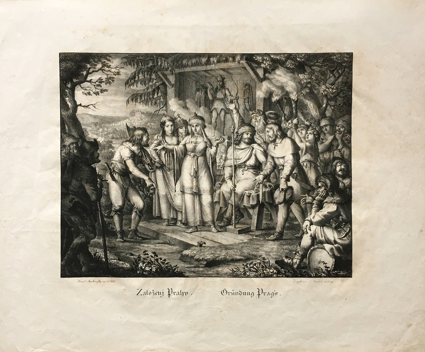 Antonín Machek  (1775 - 1844) - Založení Prahy
