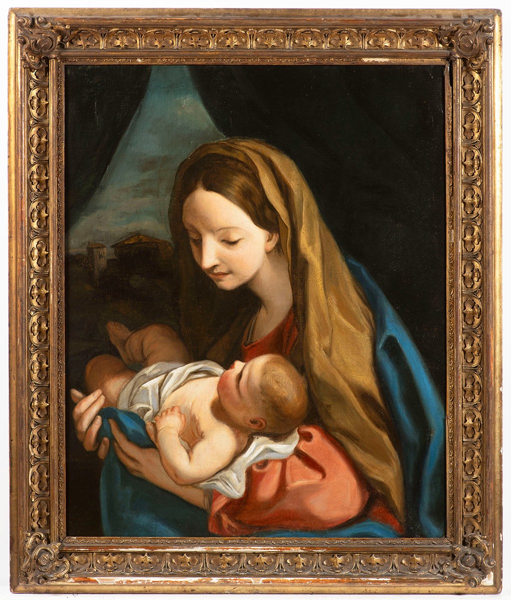 Italský malíř 18. století - Panna Marie s dítětem