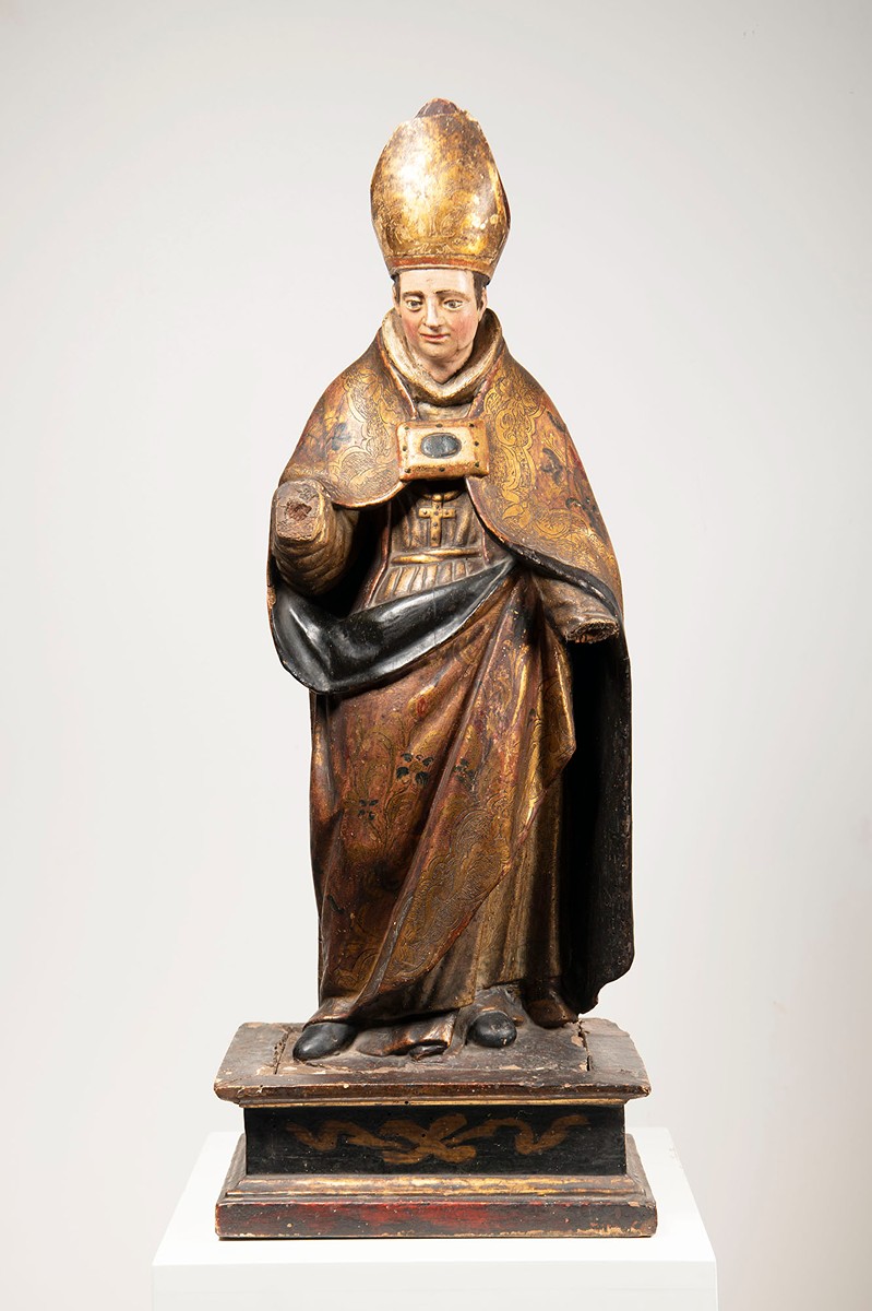 Italský nebo španělský mistr, 17. století - Socha biskupa