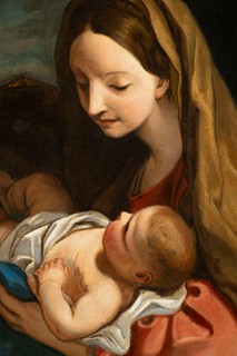 Italský malíř 18. století - Panna Marie s dítětem
