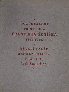 František Ženíšek (1849-1916) - Katalog pozůstalosti