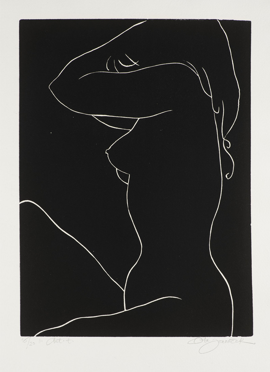 OTA JANEČEK (1919 - 1996) - ČERNÝ AKT